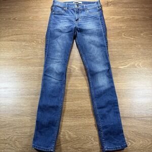 Abercrombie Kids Jeans Girls Size 16 Blue Skinny Stretch Denim